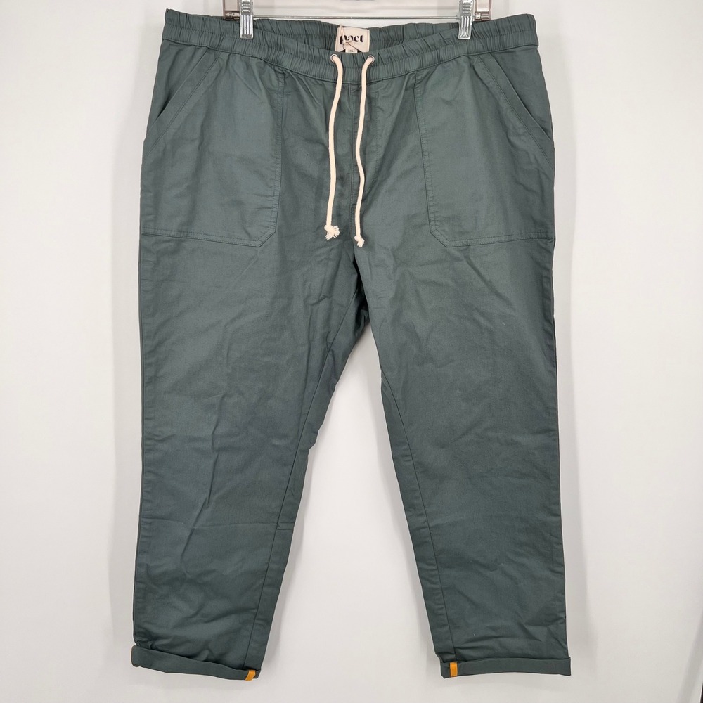 Pact Unisex Organic Cotton‎ Drawstring Pants XXL Green Grey New With Tags
